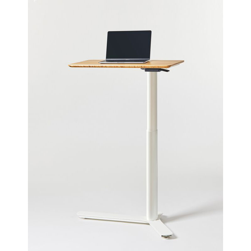 Float Mini Desk, Bamboo/Cloud White