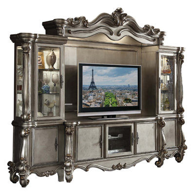Versailles Entertainment Center, Antique Platinum Finish