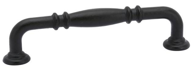 Tuscany Ribbed 3" Center to Center Arch Pull, 3.5", Flat Black