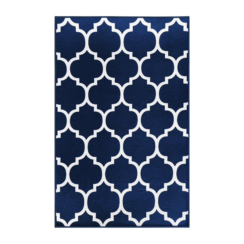 Abstract Machine Printed Area Rug, Rectangle 60 x 110 cm