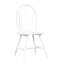 Chaises d'appoint en bois, finition blanche de 2 pour une configuration de salle à manger décontractée 2, style incomparable
