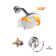 Single Handle 5-Spray Patterns Shower Faucet With High Pressure Shower Head