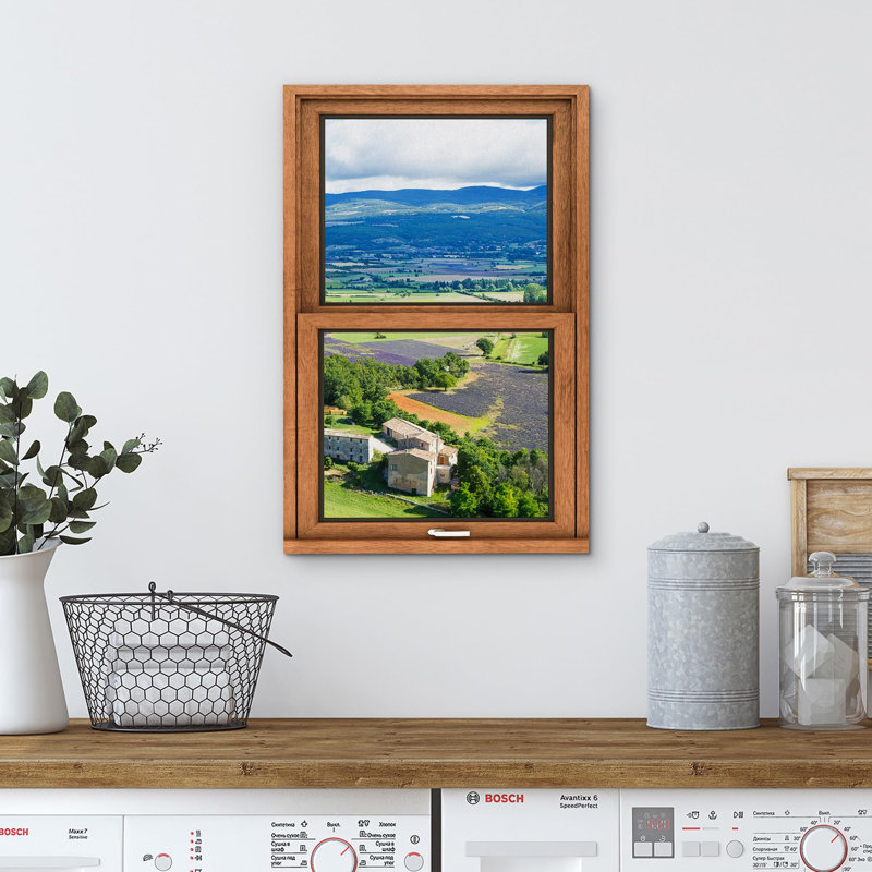 «Window View European Mountain Range Valley Country Nature Decor Decor Rustic Landscape» sur, H 18 po x l 12 po
