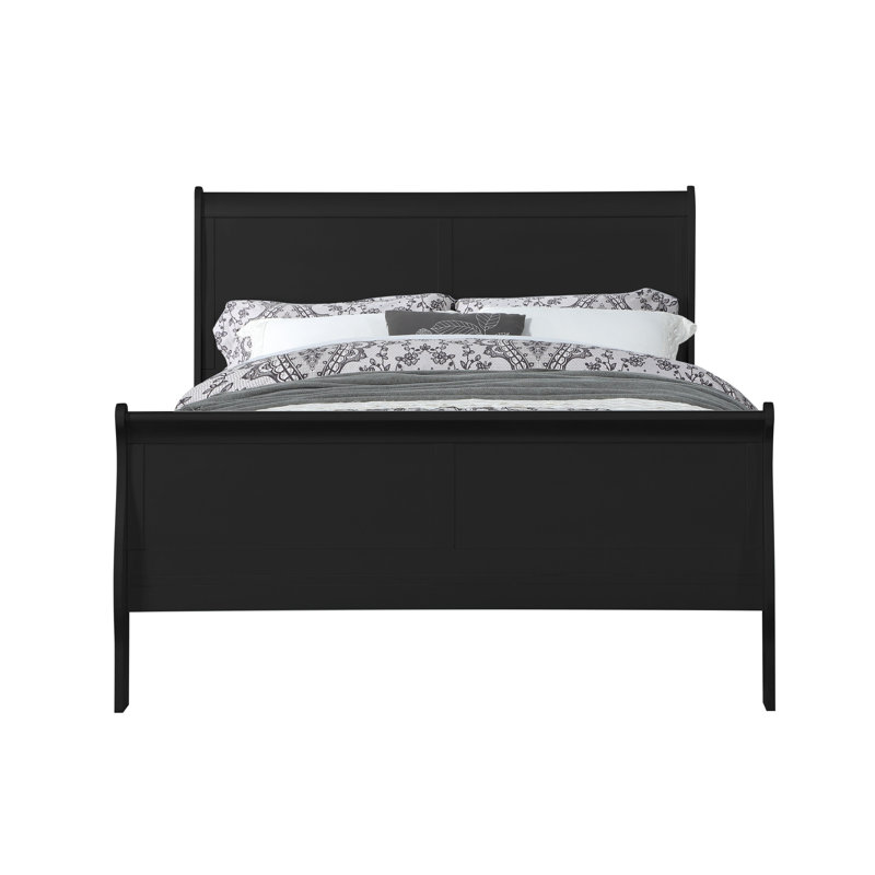 Louis Philippe E. King Bed, Black
