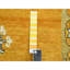 Tapis oriental 9 pi x 12 pi 4 po jaune doré, motif Khotan, noué à la main, 100% laine, rasé à poils courts, dense
