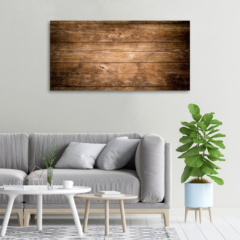 Wooden Background - Wrapped Canvas Print