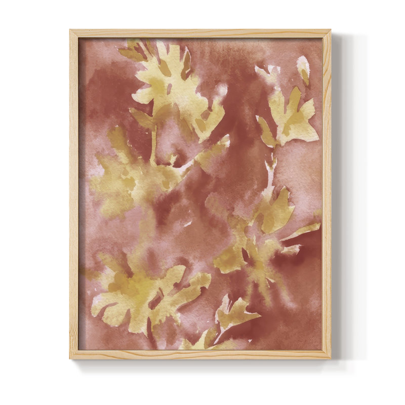 Reproduction encadrée Bleed Blooms II - bois massif, H 11 po x l 9 po, Naturel