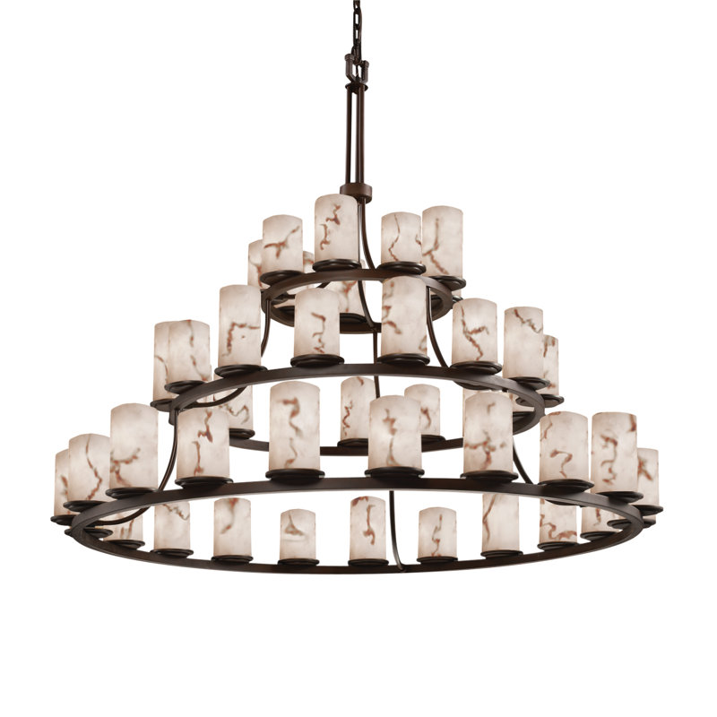 Lustre léger lumenaria dakota 45, Cylindrique avec rebord brisé, Noir mat