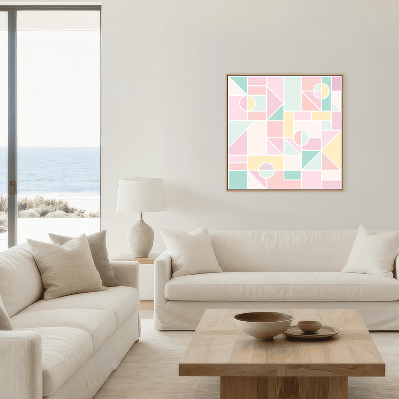 Abstract Reflections of Spring by  - Graphic Art, Framed Matted Print, Gray, 20" H x 20" W x 1.125" D