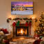 Ensemble de 3 impressions sur toile, "Christmas Snowy Estate At Sunset With Christmas Decorations"-1891313794