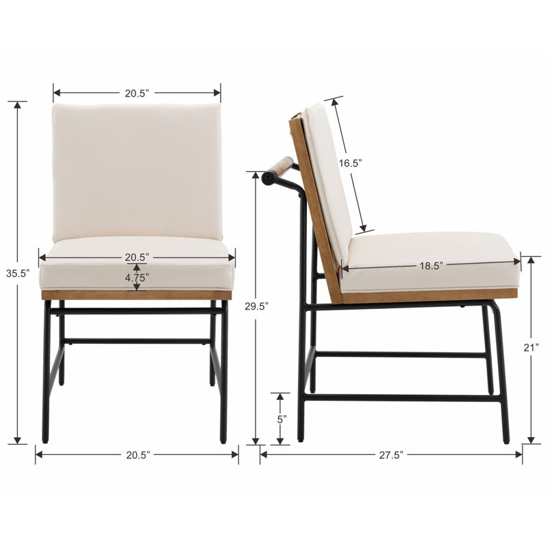 Rekiyah Upholstered Counter Stool with Metal Frame, Beige