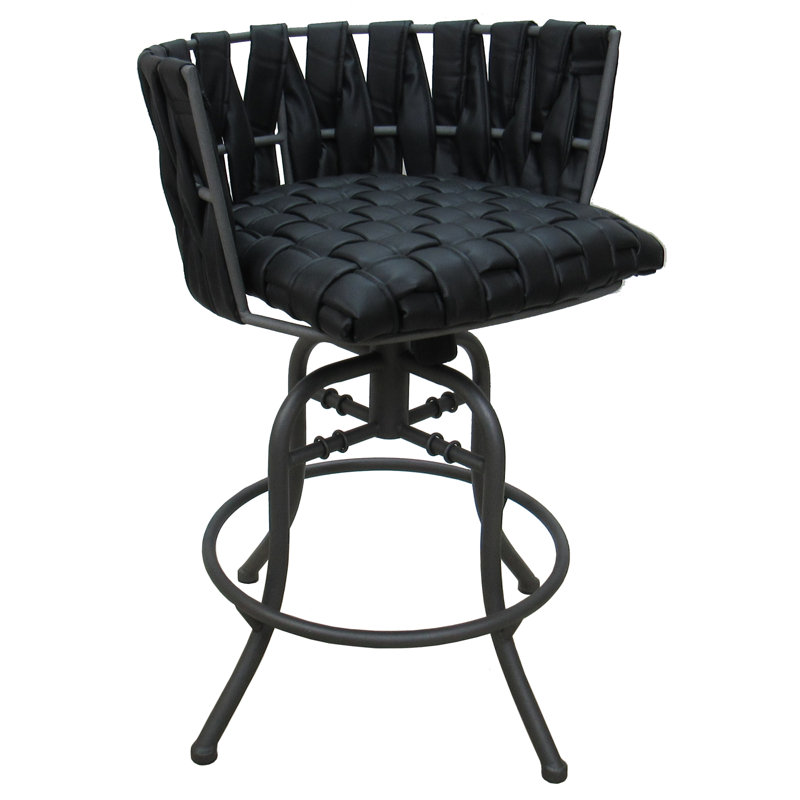 Tabouret de bar Hyypio , Rouge, Tabouret de comptoir (siège d'une hauteur de 26 p, Gris