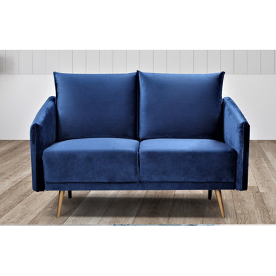 Funon 44.49" Velvet Square Arm Loveseat
