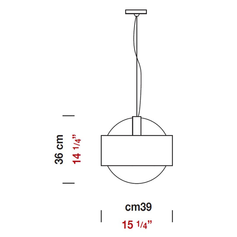 Ring 1-Light Unique / Statement Drum Pendant, 14.25" H x 15.25" W x 15.25" D, Chrome/White