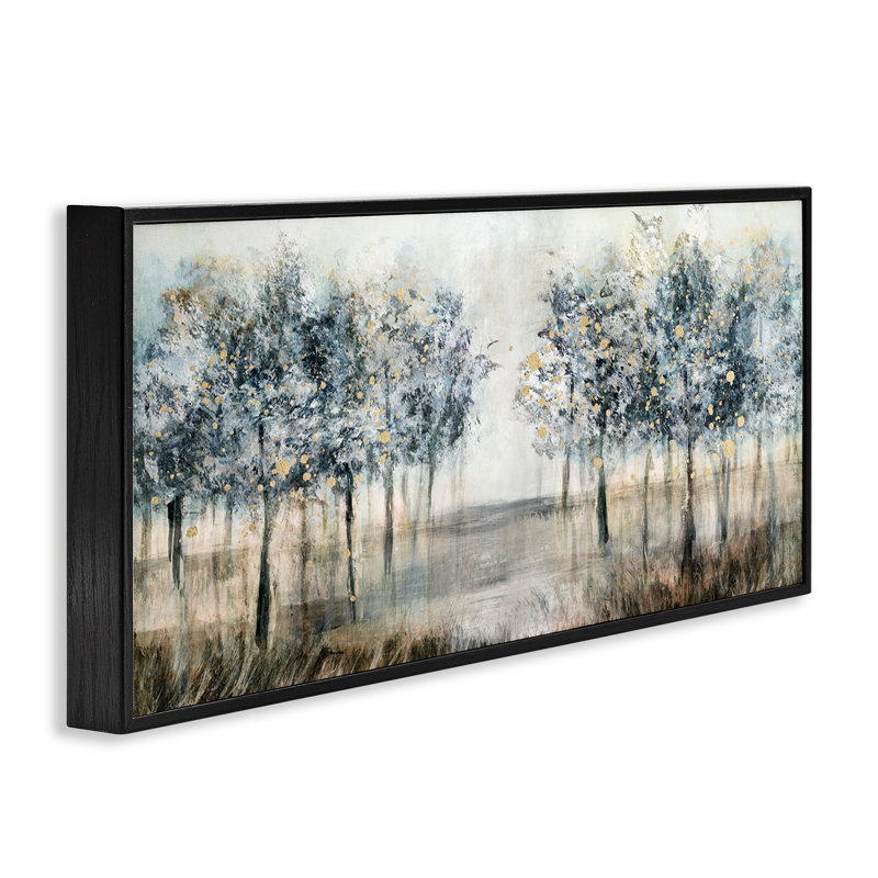 Art mural moderne sur toile Stupell Industries par Nina Blue, H 13 po x l 30 po x P 1,5 po, Giclée encadrée noir minuit
