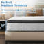 Matelas hybride avec ressorts ensachés, mi-ferme, soulageant la pression et respirant, certifié Certipur-US et OEKO-TEX-39399464-39399471