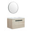 Armoire de salle de bain 30 po avec lavabo, portes à fermeture douce, fixation flottante, pour petite salle de bain