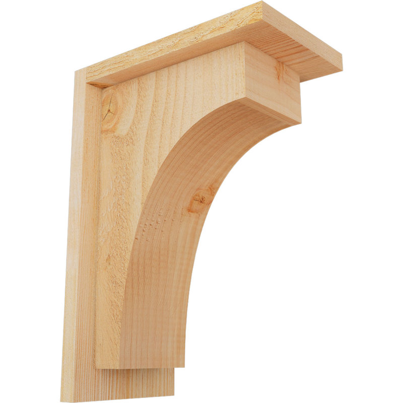 Corbeau Huntington avec plaque arrière, H 14 po x l 6 po x P 10 po, Sapin de Douglas, Sciage brut