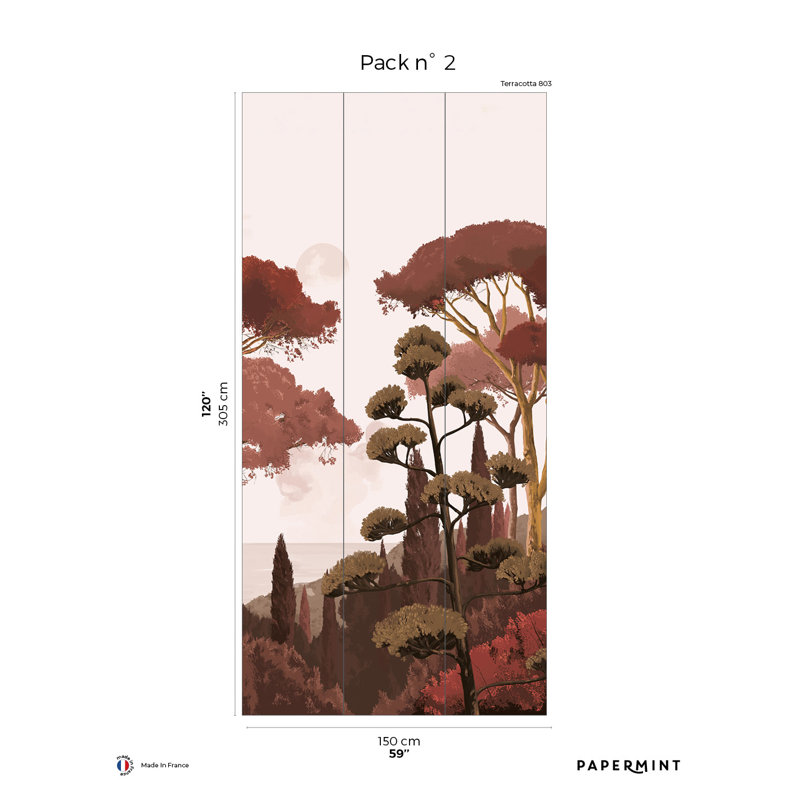 Toscane, paquet de 2 Arehart, Pack 2, Orange