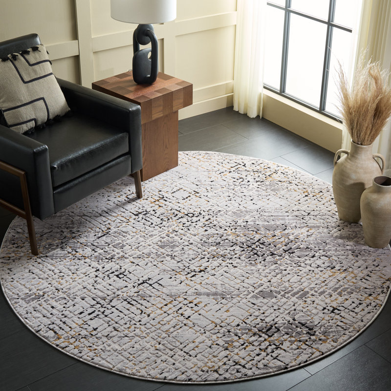 Bailee Performance Abstract Rug, Round 6'7"