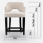 Upholstered Wooden Frame Bar Stool-170835491