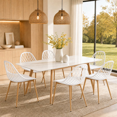 Jenneen 6 -Person Extendable Dining Set