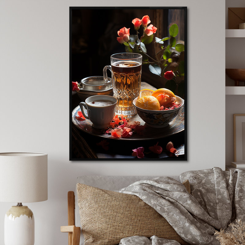 Aroma Cuban Coffee Harmony - impression, Cadre flottant noir, 20" H x 12" W