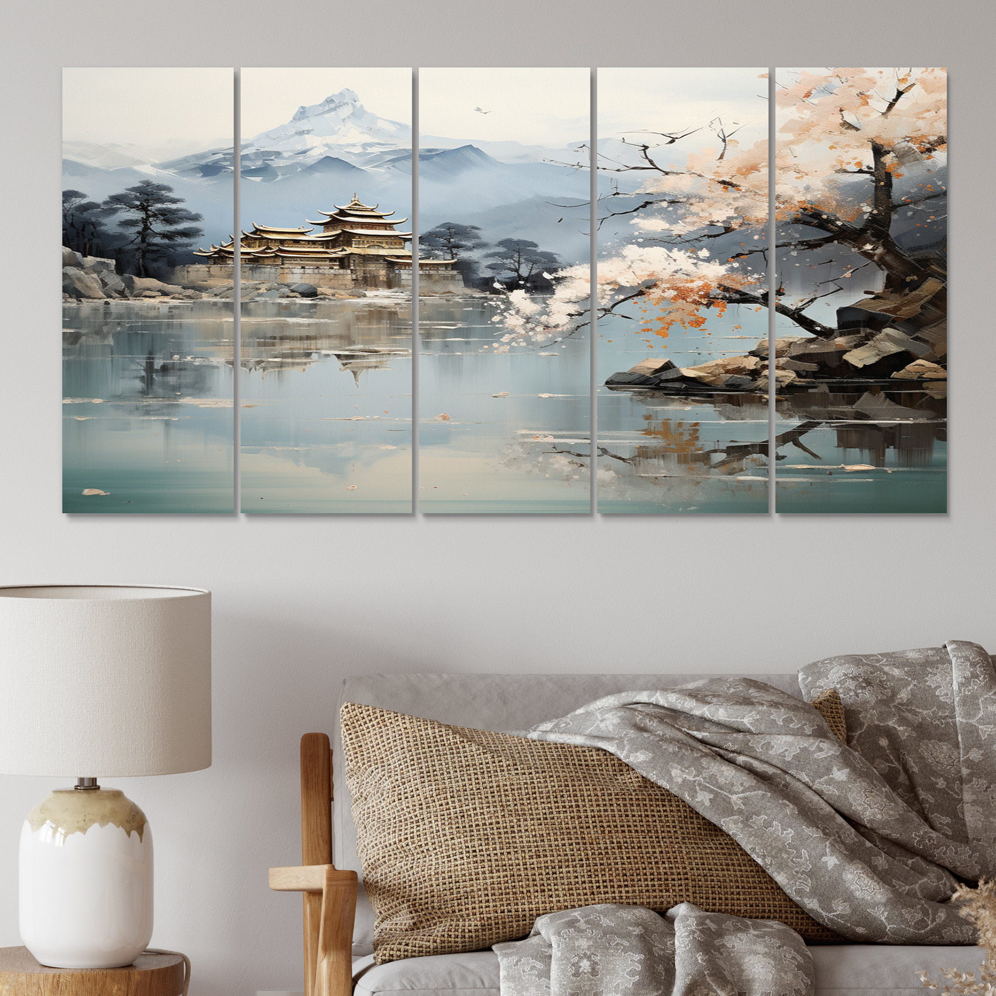 Millwood Pines Asian Art Imperial Landscape II - Asian Metal Wall Decor ...