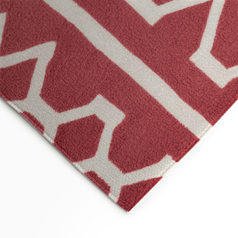 Tapis intérieur et extérieur rose Trellis, Rectangle 9 pi x 12 pi