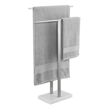 Kes BTH434WF-BK Freestanding Towel Rack 2-Tier Stand with Marble Base for Bathroom Sus 304 Stainless Steel Finish: Matte Black