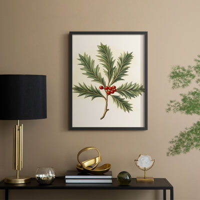 Art des Fêtes de Noël - série 2-XLII, reproduction encadrée - bois massif