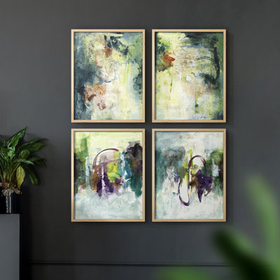 Canary Pop II Framed Print - Set of 4