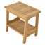 Spateak Grade-A Teak Wood Perth Shower Seat 18" Outdoor Patio Stool Bench