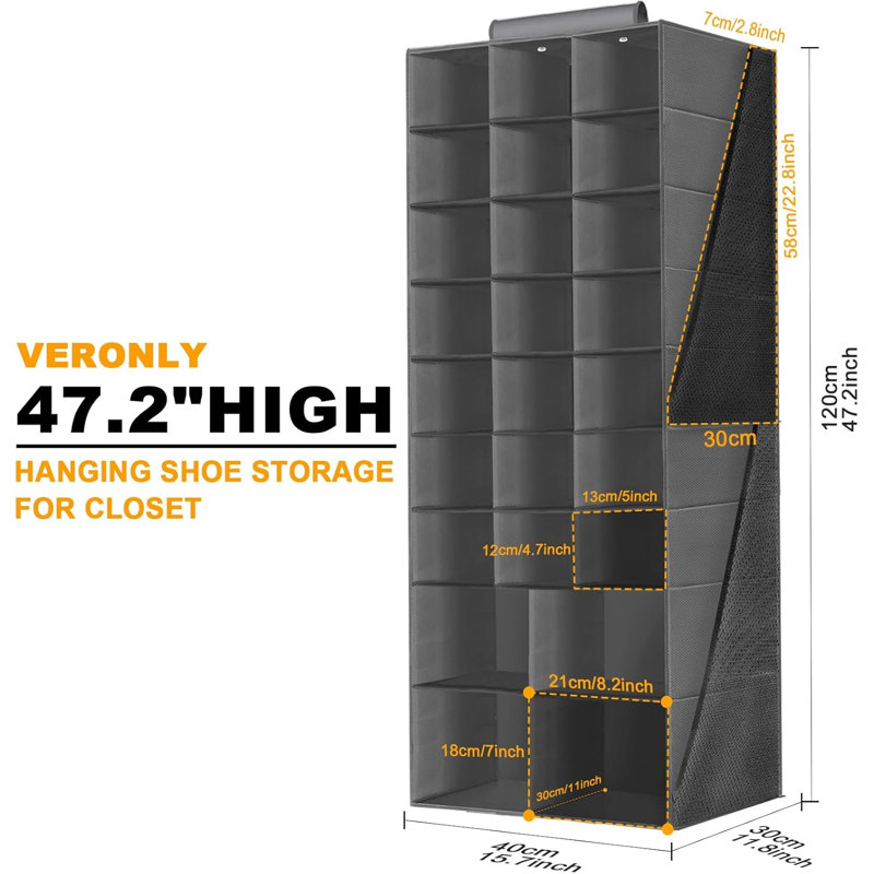 25 Pair Hanging Shoe Organiser