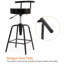 Maldonado Swivel Upholstered and Faux Leather Adjustable Height Bar Stool