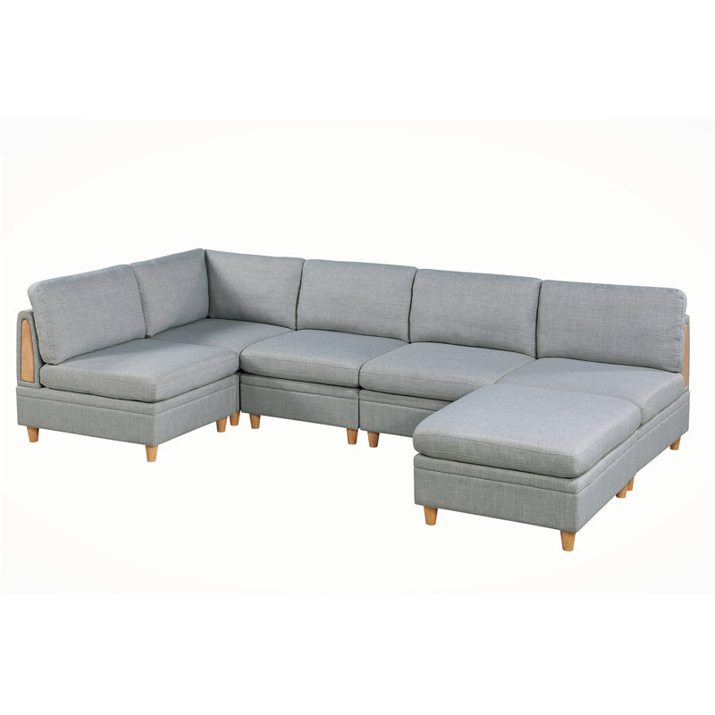 Canapé modulaire rembourré 6 pièces Dalvir