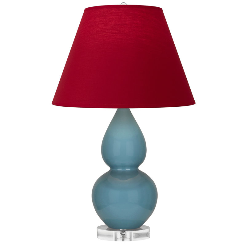 Petite lampe d'appoint à double gourde, Rouge, Bleu clair