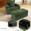 Fauteuil surdimensionné en chenille avec repose-pieds, porte-gobelet et port de chargement USB-1317453547