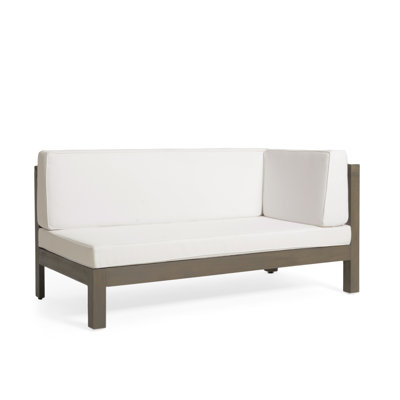 BRAVA X-BACK CORNER BENCH-R WITH COFFEE TABLE , WHITE