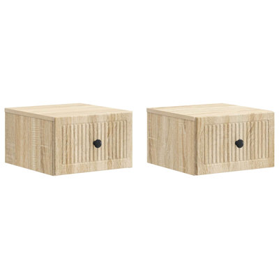 33cm W Manufactured Wood Bedside Table