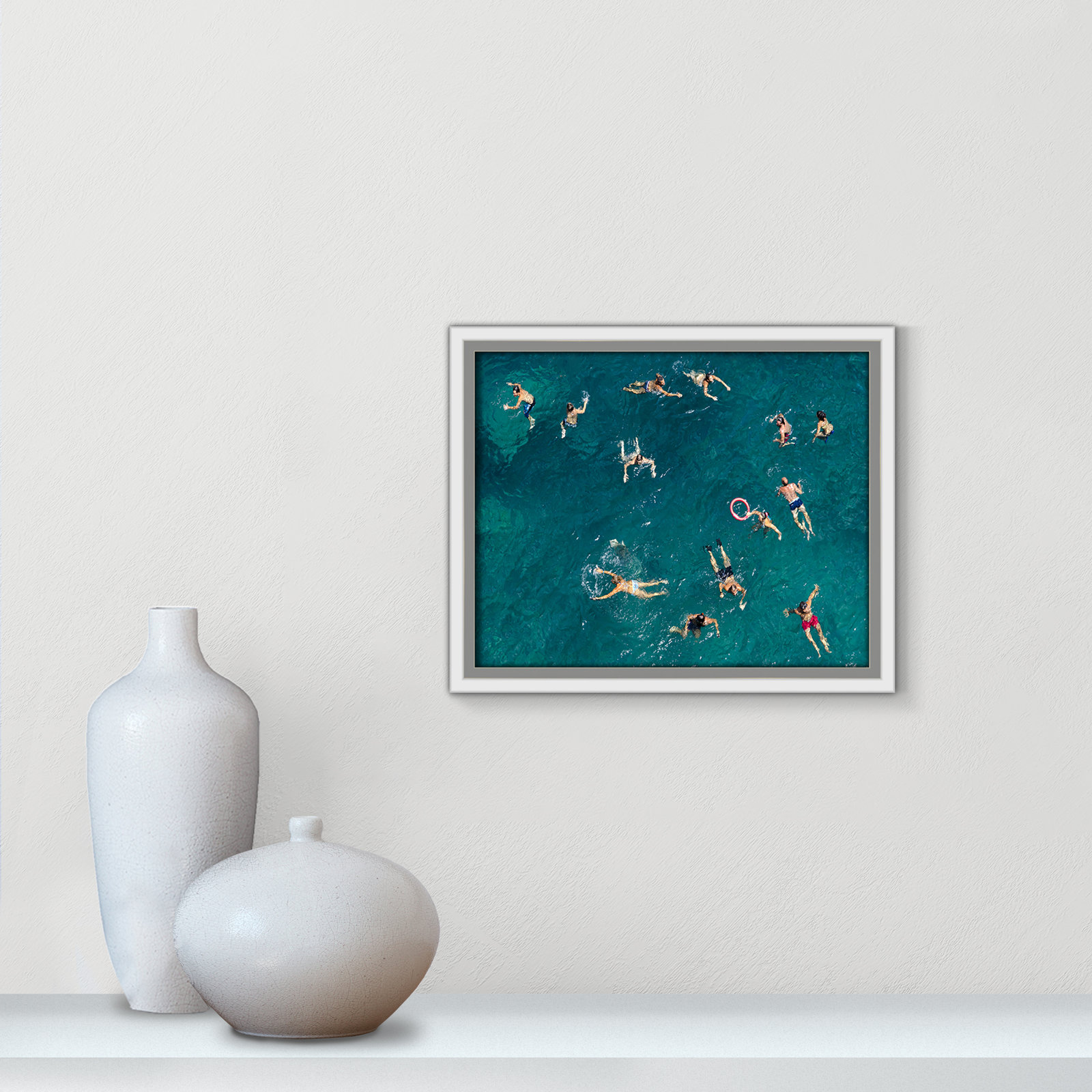 Tonti - Photograph Print, White Framed Canvas, 9.5" H x 11.5" W x 2" D