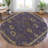 Machine Washable Indoor/Outdoor Xhevrie Eggplant Rug-111820228