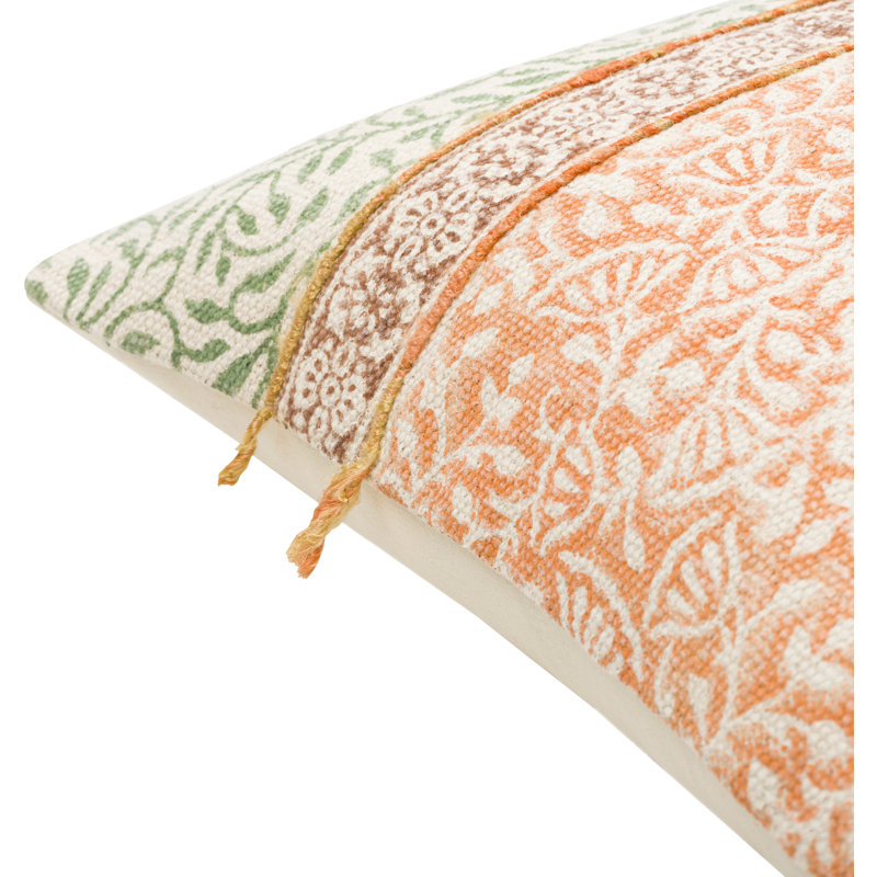 Sanga Multicolor Cotton and Viscose Bohemian Throw Pillow