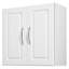 Armoire murale pour buanderie, armoire murale à 2 niveaux avec tablette réglable, rangement avec 2 portes, pour la cuisine, la salle de bain, la buanderie, P 11,8 x 23,6 x 23,6 po, blanc