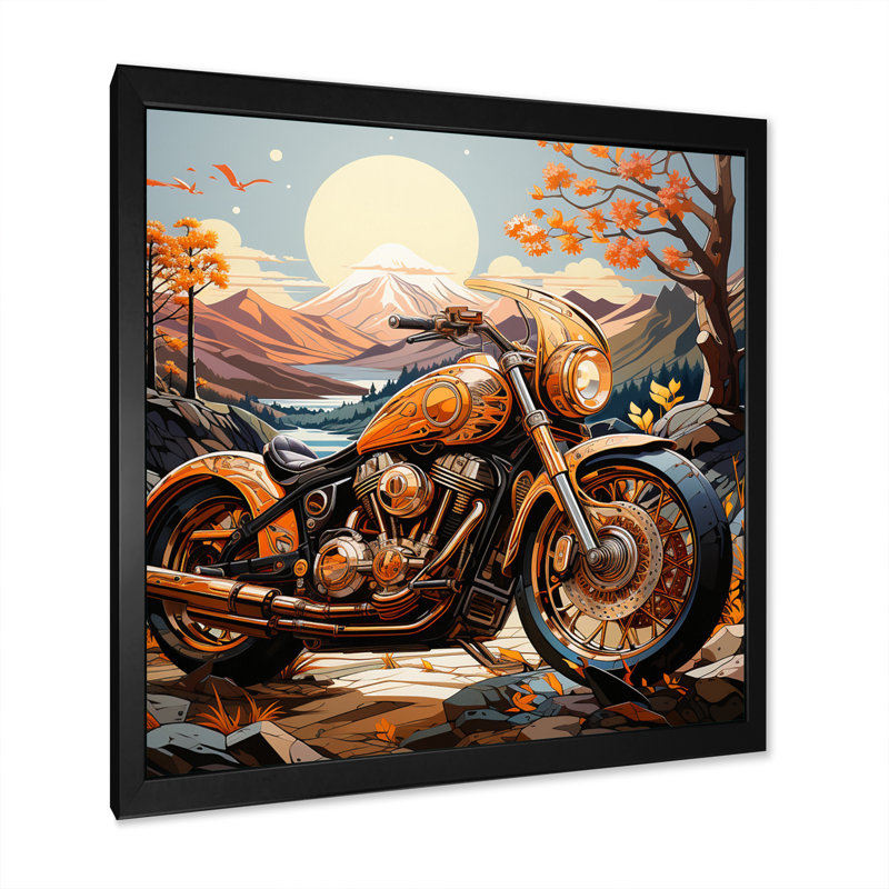 «Orange Orange» par Wanderlust II - reproduction sur toile, H 30 po x l 30 po x P 1 po, Cadre simple noir
