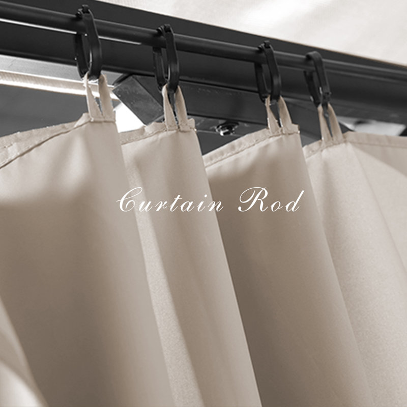 Beige Steel 11 Ft. x 11 Ft. Pergola with Canopy