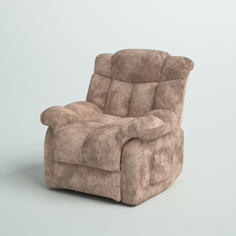 36.6" Wide Classic and Overstuffed Soft Heavy Duty Power Lift Assist Recliner, Camel Microfiber