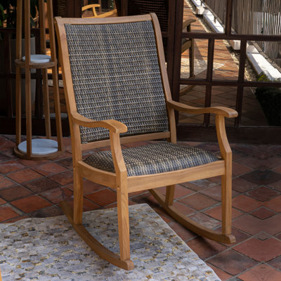 Annachiara Teak Outdoor Rocking Chair by Bayou Breeze