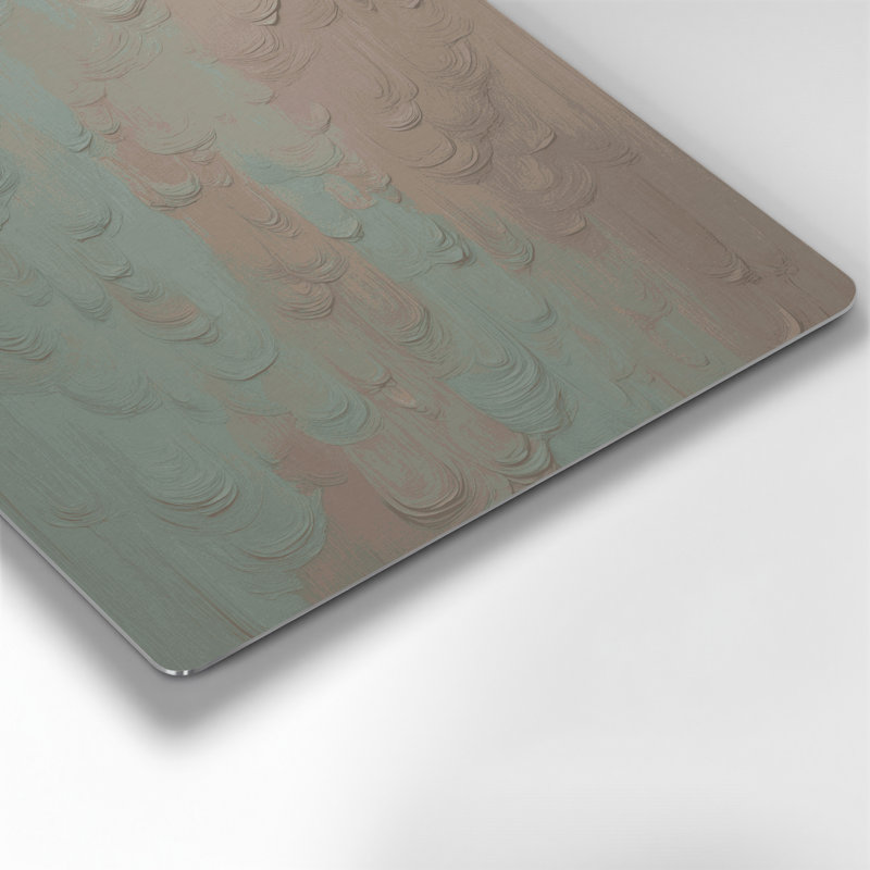 Abstract Colour Field 24 Grey Metal Wall Art, 12" H x 12" W