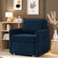 Canapé-lit convertible 3 en 1 avec 5 positions d'inclinaison, panier de rangement et poches latérales, tissu chenille, lit simple peu encombrant pour les petits appartements et les chambres d'amis, assemblage facile-2100592554